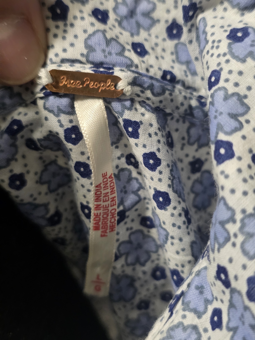 Free People Blue Floral Women’s Top